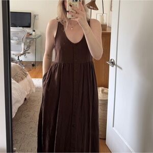 OZMA Linen Billie Dress in Manzanita